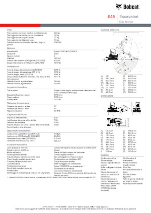 Мини екскаватори Bobcat E45