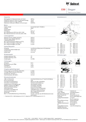 Мини екскаватори Bobcat E50z