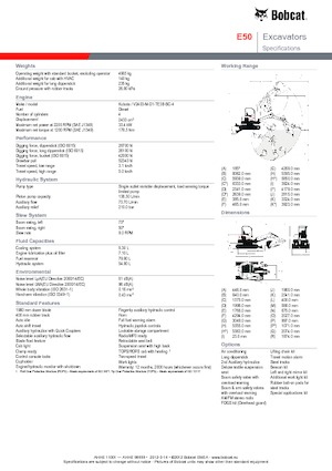 Мини екскаватори Bobcat E50z