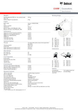 Мини екскаватори Bobcat E55W