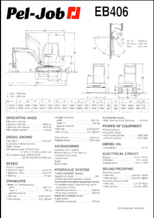 Мини екскаватори Pel-Job EB 406