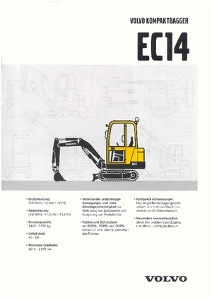 Мини екскаватори Volvo EC14
