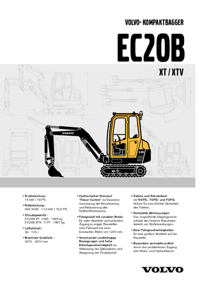Мини екскаватори Volvo EC20B XT