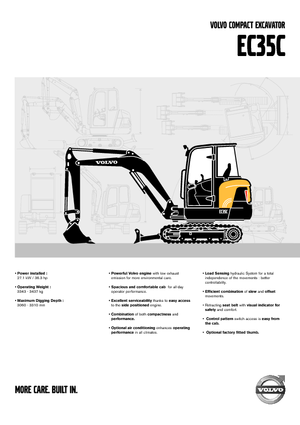 Мини екскаватори Volvo EC35C