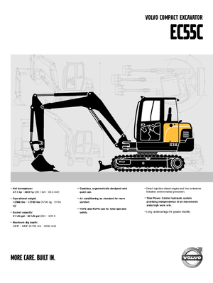 Мини екскаватори Volvo EC55C