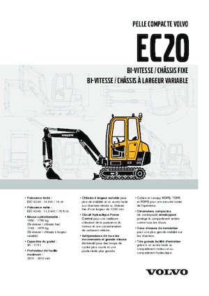 Мини екскаватори Volvo EC20 XTV
