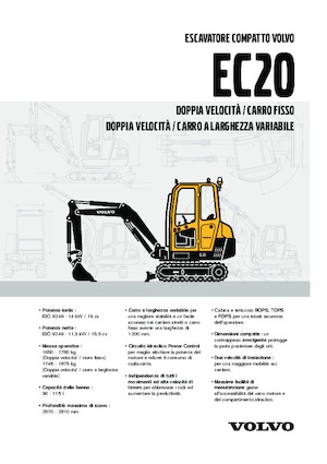 Мини екскаватори Volvo EC20 XTV
