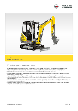 Мини екскаватори Wacker Neuson ET 18