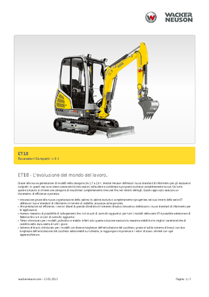 Мини екскаватори Wacker Neuson ET 18