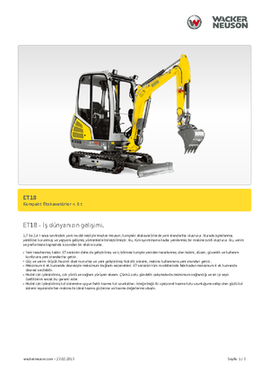 Мини екскаватори Wacker Neuson ET 18