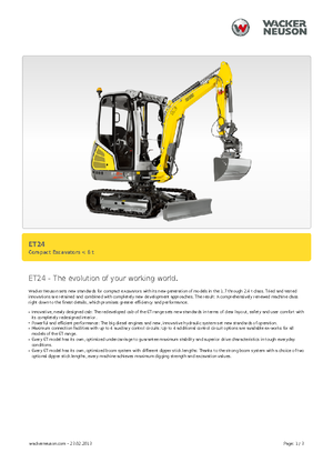 Мини екскаватори Wacker Neuson ET24