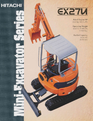 Мини екскаватори Hitachi EX27U
