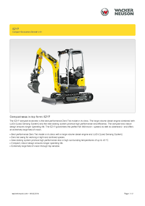 Мини екскаватори Wacker Neuson EZ17