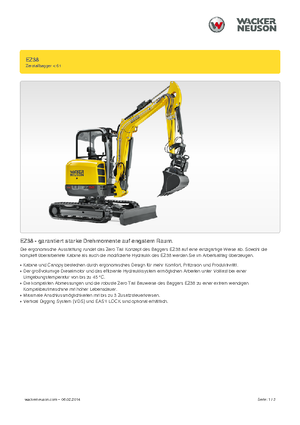 Мини екскаватори Wacker Neuson EZ38
