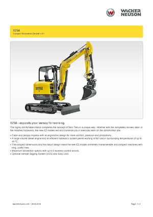 Мини екскаватори Wacker Neuson EZ38