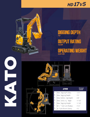 Мини екскаватори Kato HD17V5