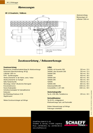 Мини екскаватори Terex-Schaeff HR 13