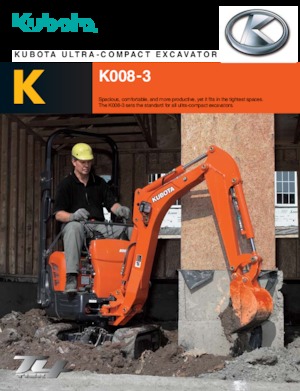 Мини екскаватори Kubota K008-3