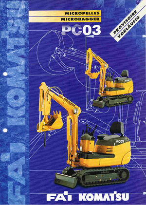 Мини екскаватори Komatsu PC03-2