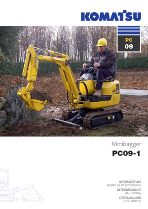 Мини екскаватори Komatsu PC09-1 STD