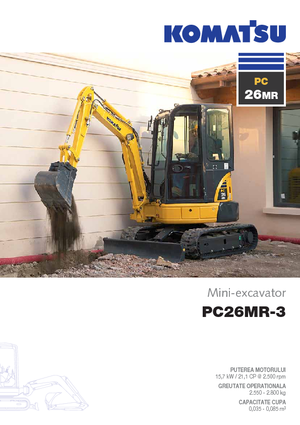 Мини екскаватори Komatsu PC26MR-3