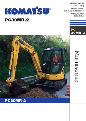 Мини екскаватори Komatsu PC30MR-2