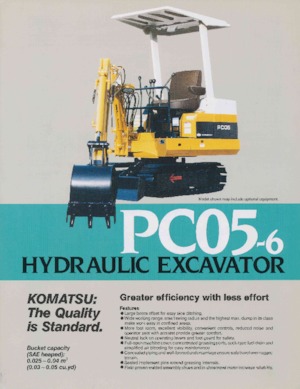 Мини екскаватори Komatsu PC05-6