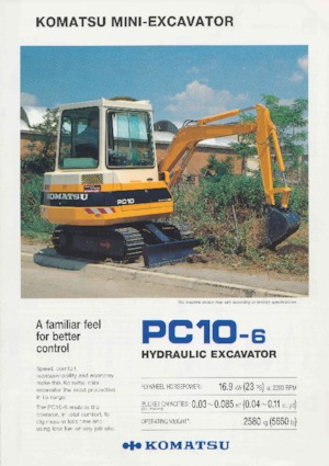 Мини екскаватори Komatsu PC10-6