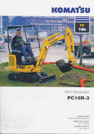 Мини екскаватори Komatsu PC16R-3
