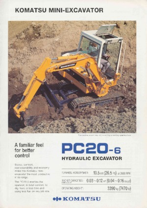 Мини екскаватори Komatsu PC20-6
