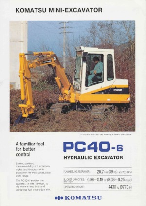 Мини екскаватори Komatsu PC40-6
