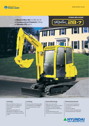 Мини екскаватори Hyundai R 28-7