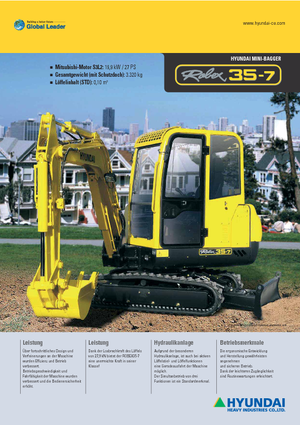 Мини екскаватори Hyundai R 35-7