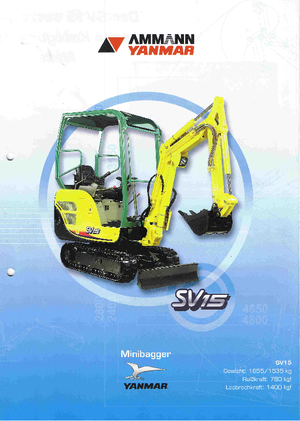 Мини екскаватори Yanmar SV 15