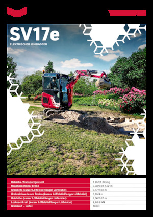 Електрически верижни багери Yanmar SV17e