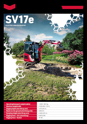 Електрически верижни багери Yanmar SV17e