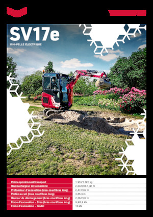 Електрически верижни багери Yanmar SV17e