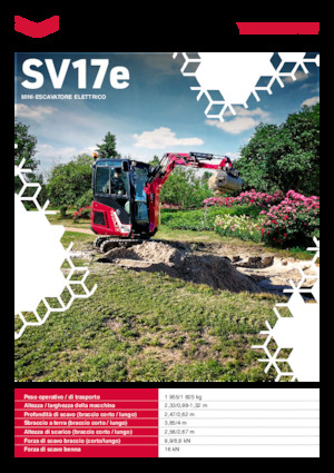 Електрически верижни багери Yanmar SV17e