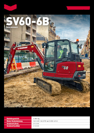 Мини екскаватори Yanmar SV60-6B