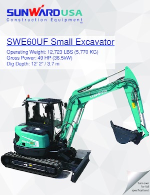 Мини екскаватори Sunward SWE60UF 