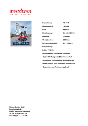 Мини екскаватори Takeuchi TB 014 S