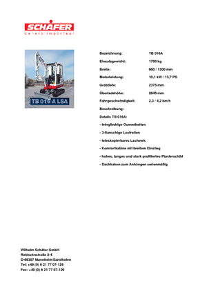 Мини екскаватори Takeuchi TB 016 A