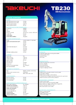 Мини екскаватори Takeuchi TB 230