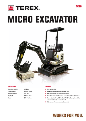 Мини екскаватори Terex TC 10 Z