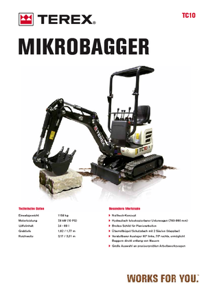 Мини екскаватори Terex TC 10 Z