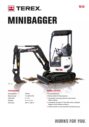 Мини екскаватори Terex TC 15