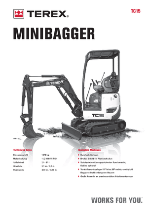 Мини екскаватори Terex TC 15