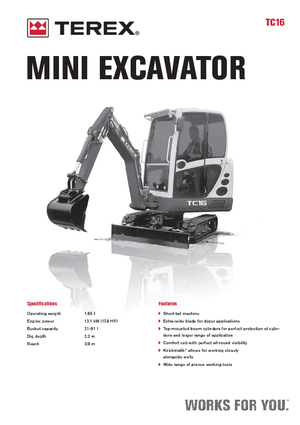 Мини екскаватори Terex TC 16