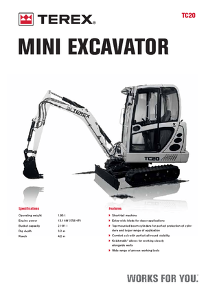 Мини екскаватори Terex TC 20