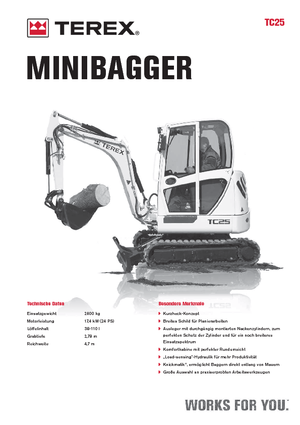 Мини екскаватори Terex TC 25
